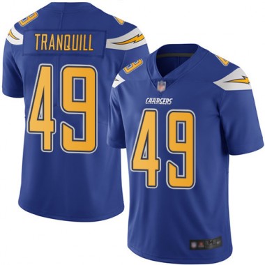 Los Angeles Chargers NFL Football Drue Tranquill Electric Blue Jersey Youth Limited  #49 Rush Vapor Untouchable